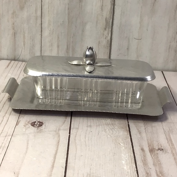 Rodney Kent Dining Vintage Rodney Kent Hammered Aluminum Covered